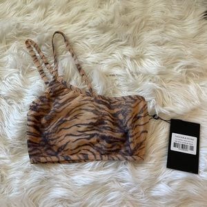 over the shoulder crop bralette